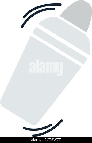 Bar Shaker Icon. Flat Color Design. Vector Illustration. Stock Vector