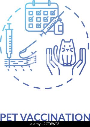Pet vaccination concept icon Stock Vector