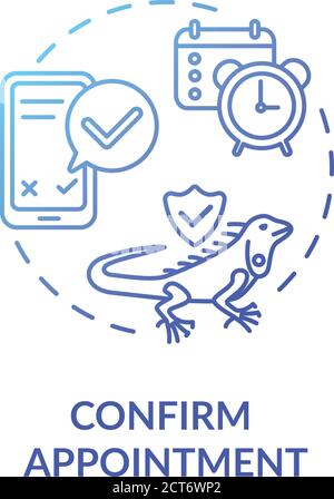 Confirm appointment concept icon Stock Vector