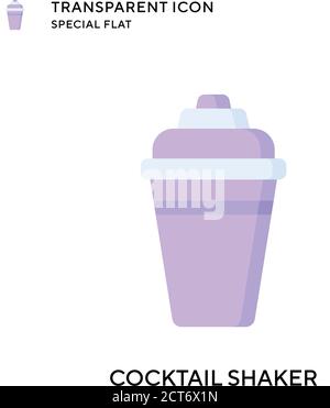Cocktail shaker vector icon. Flat style illustration. EPS 10 vector. Stock Vector
