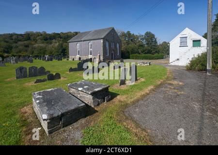 Rhydwilym Baptist Chapel in the parish of Llandysilio West, Pembrokeshire, Wales. Stock Photo