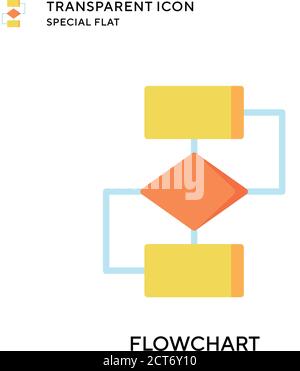 Flowchart vector icon. Flat style illustration. EPS 10 vector. Stock Vector
