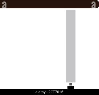 Briefing Table Console Icon. Flat Color Design. Vector Illustration. Stock Vector