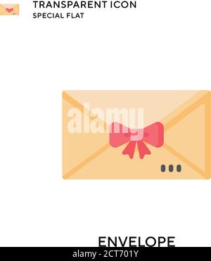 Envelope vector icon. Flat style illustration. EPS 10 vector. Stock Vector