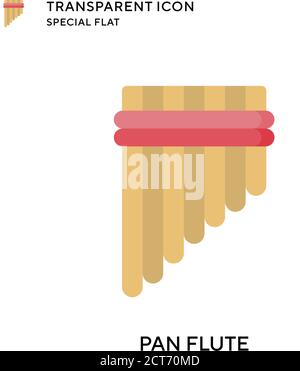 Pan flute vector icon. Flat style illustration. EPS 10 vector. Stock Vector