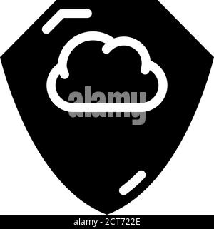 messaging cloud storage glyph icon vector illustration Stock Vector ...