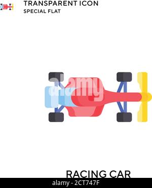 Racing car vector icon. Flat style illustration. EPS 10 vector. Stock Vector