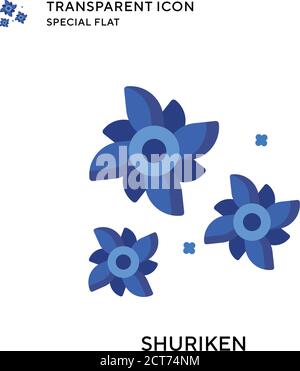 Shuriken vector icon. Flat style illustration. EPS 10 vector. Stock Vector