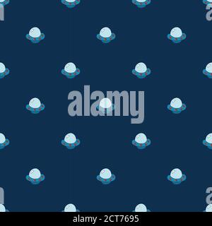 Seamless vector pattern with cartoon aliens on grey background. UFO ...