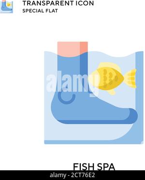 Fish spa vector icon. Flat style illustration. EPS 10 vector. Stock Vector