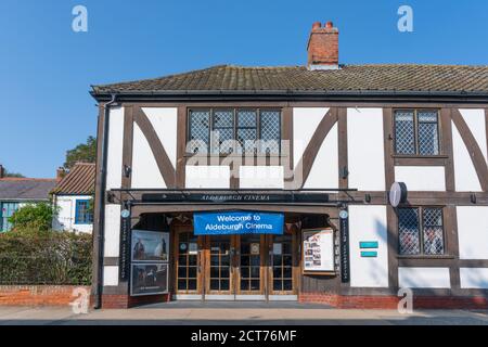 Aldeburgh, Suffolk. UK. 2020. Exterior of the Aldeburgh Cinema and Aldeburgh Visitor Information Centre. Stock Photo