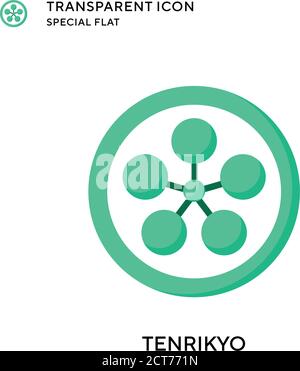 Tenrikyo vector icon. Flat style illustration. EPS 10 vector. Stock Vector