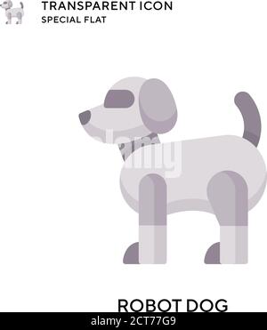 Robot dog vector icon. Flat style illustration. EPS 10 vector. Stock Vector
