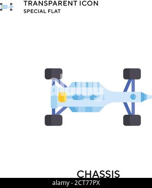 Chassis vector icon. Flat style illustration. EPS 10 vector. Stock Vector