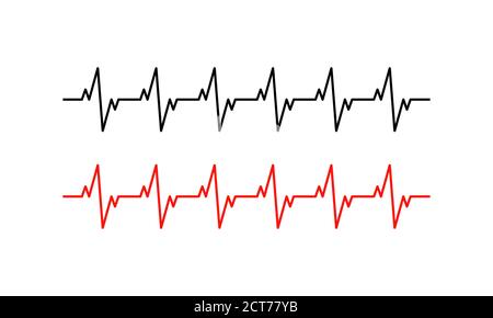 Heartbeat rhythm line icon. Cardiogram. Vector on isolated white background. EPS 10. Stock Vector