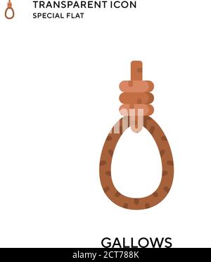 Gallows vector icon. Flat style illustration. EPS 10 vector. Stock Vector