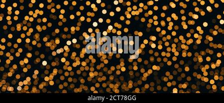 Many lightbulbs hanging on cable as garland decorative in festival isolated on dark night sky background, beautiful design of light string Stock Photo
