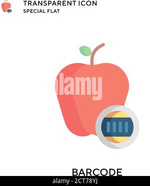 Barcode vector icon. Flat style illustration. EPS 10 vector. Stock Vector
