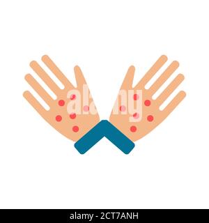 atopic dermatitis skin disease color icon vector illustration Stock ...