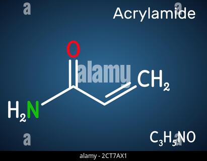 Acrymalide Structure Acrylamide, ACR, acrylic amide molecule. It is as a precursor to ...
