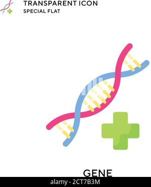 Gene vector icon. Flat style illustration. EPS 10 vector. Stock Vector