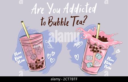 Taiwanese bubble tea Stock Vector Images - Alamy