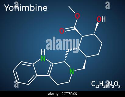 Yohimbine yohimbe quebrachine molecule. It is aphrodisiac