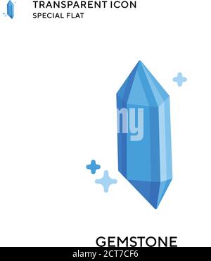 Gemstone vector icon. Flat style illustration. EPS 10 vector. Stock Vector