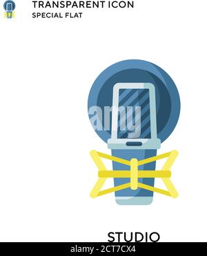 Studio vector icon. Flat style illustration. EPS 10 vector. Stock Vector
