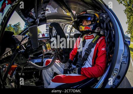 Projekt E, RAYMOND Cyril (FRA), Team Stard (AUT), Ford Fiesta, action during the Neste World RX of Riga-Latvia, 6th round of the 2020 FIA World Rallyc Stock Photo