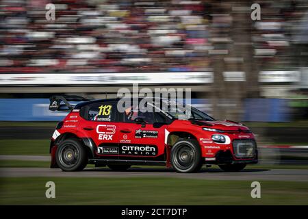 Projekt E, RAYMOND Cyril (FRA), Team Stard (AUT), Ford Fiesta, action during the Neste World RX of Riga-Latvia, 6th round of the 2020 FIA World Rallyc Stock Photo