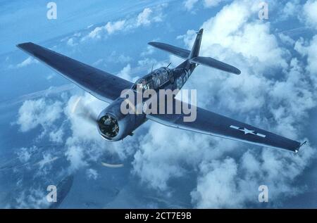 General Motors Built Grumman TBM-TBF Avenger WWII Torpedo bomber Airplane Stock Photo