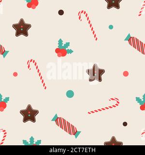 Winter seamless print for wrapping paper, web page etc Stock Vector
