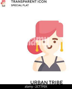 Urban tribe vector icon. Flat style illustration. EPS 10 vector. Stock Vector
