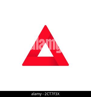 Triangle logo. Abstract geometric figure. Vector on isolated white background. EPS 10. Stock Vector