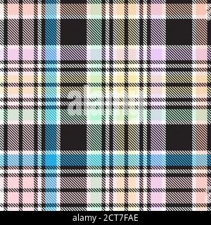 Rainbow Glen Plaid textured seamless pattern suitable for fashion textiles and graphics Stock Vector
