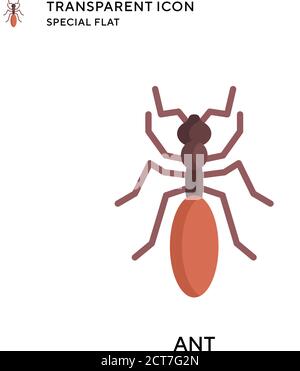 Ant vector icon. Flat style illustration. EPS 10 vector. Stock Vector