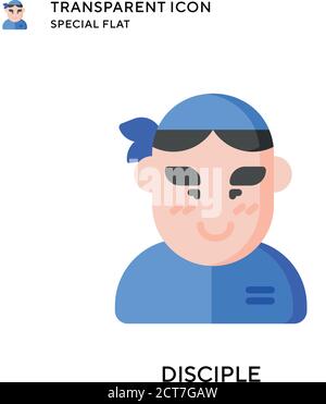 Disciple vector icon. Flat style illustration. EPS 10 vector. Stock Vector