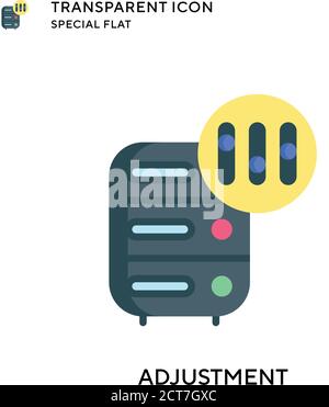 Adjustment vector icon. Flat style illustration. EPS 10 vector. Stock Vector