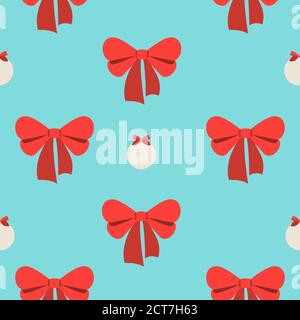 Vector Christmas seamless pattern in retro style Stock Vector