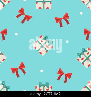Christmas traditional seamless pattern in retro style Stock Vector