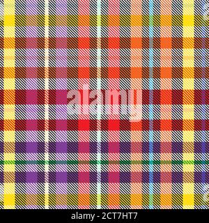 Rainbow Glen Plaid textured seamless pattern suitable for fashion textiles and graphics Stock Vector