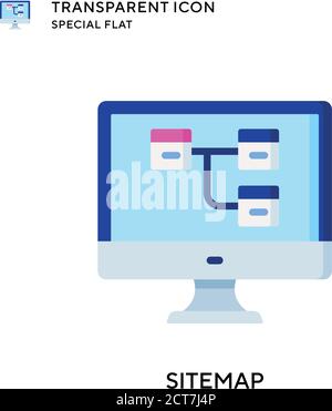 Sitemap vector icon. Flat style illustration. EPS 10 vector. Stock Vector
