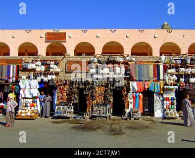 Egyptian Street market serlling souvenirs and colourful trinkets to tourists, Egypt, 2008 Stock Photo