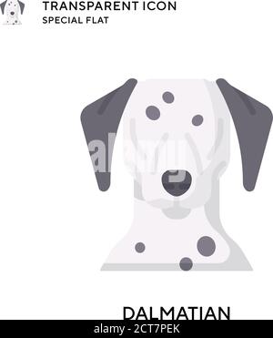 Dalmatian vector icon. Flat style illustration. EPS 10 vector. Stock Vector