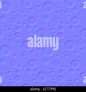 Normal map of flowers seamless pattern, viruses pattern. Computer ...