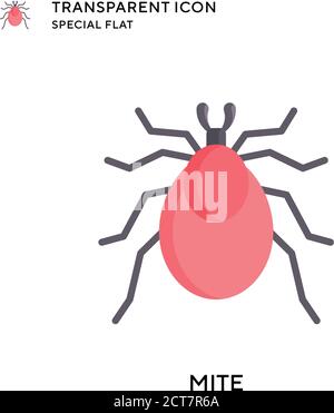 Mite vector icon. Flat style illustration. EPS 10 vector. Stock Vector