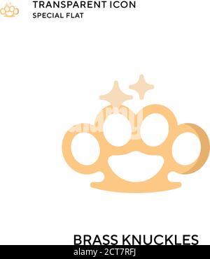 Brass knuckles vector icon. Flat style illustration. EPS 10 vector. Stock Vector