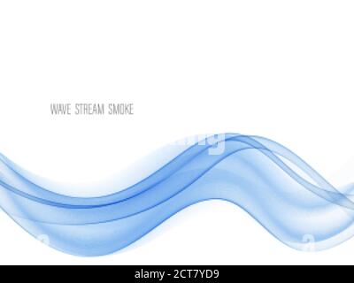 Abstract blue wave background design Blue wave flow Stock Vector