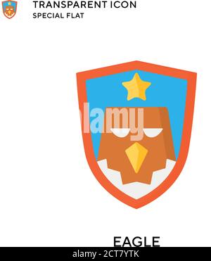 Eagle vector icon. Flat style illustration. EPS 10 vector. Stock Vector